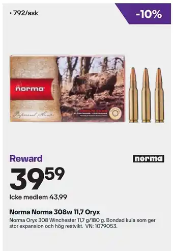 XXL Norma Norma 308w 11,7 Oryx erbjuda