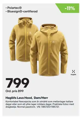 XXL Haglöfs Lava Hood, Dam/Herr erbjuda