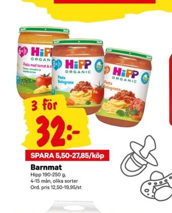 City Gross Hipp barnmat erbjuda