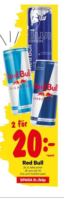 City Gross Red bull energidryck erbjuda