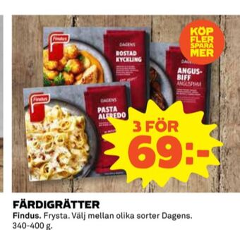 Coop Findus färdigrätter erbjuda