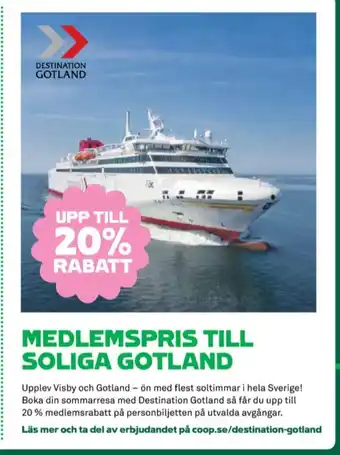 Coop Destination gotland erbjuda