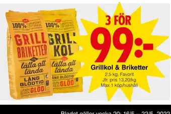 Favorit grillkol/briketter
