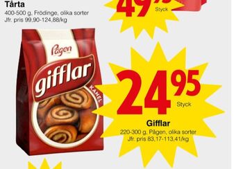 Matöppet Gifflar erbjuda