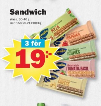 Pekås Wasa sandwich erbjuda