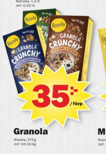 Pekås Risenta granola erbjuda