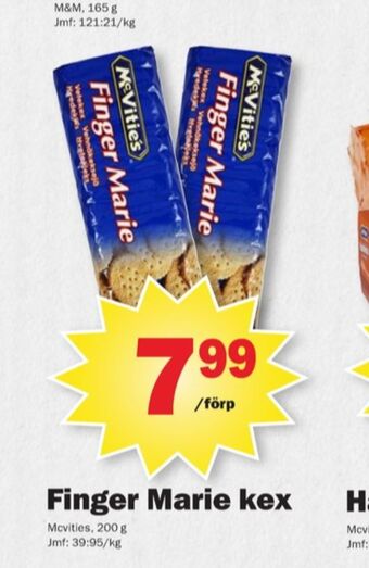 Pekås Mcvities finger marie kex erbjuda