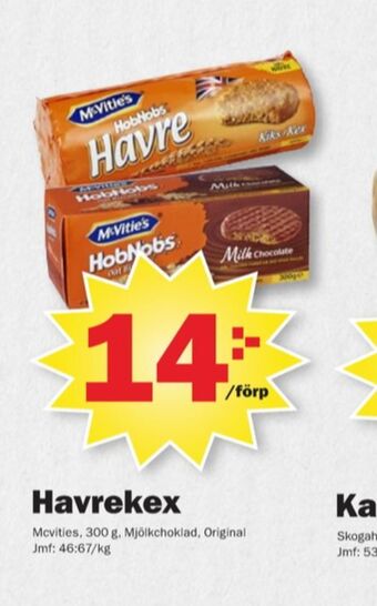 Pekås Hobnobs mcvities digestive kex erbjuda
