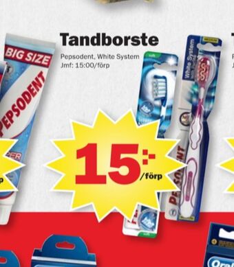 Pekås Pepsodent tandborste erbjuda