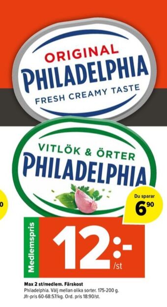 Coop Extra Philadelphia färskost erbjuda