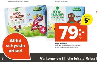 Coop Extra Babblarna blöjor erbjuda