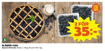 Coop Extra Blåbär i ask erbjuda