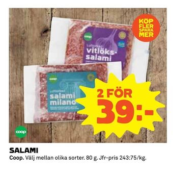 Coop Extra Salami erbjuda