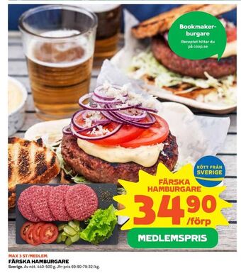 Coop Extra Färska hamburgare erbjuda