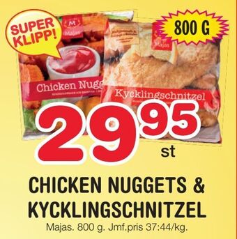 Nya Pulsen Chicken nuggets & kycklingschnitzel erbjuda