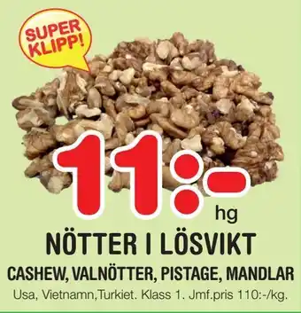 Nya Pulsen Nötter i lösvikt erbjuda