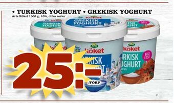 Nya Pulsen Turkisk yoghurt • Grekisk yoghurt erbjuda