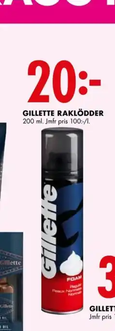 ÖoB Gillette raklödder erbjuda