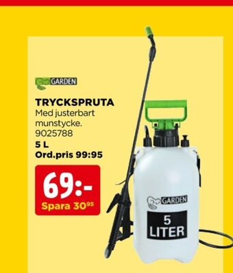 Jem&Fix Garden tryckspruta erbjuda