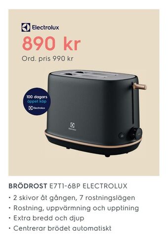 Electrolux Home Brödrost erbjuda