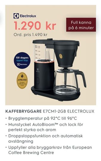 Electrolux Home Kaffebryggare erbjuda