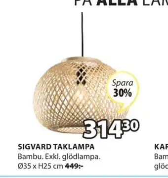 JYSK Jysk taklampor erbjuda