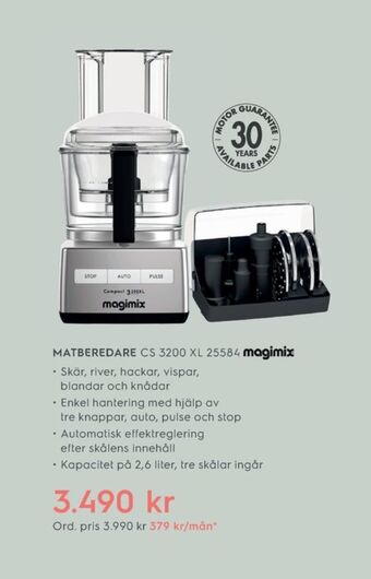 Electrolux Home Magimix matberedare erbjuda