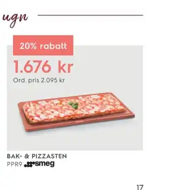 Electrolux Home Smeg pizzasten erbjuda