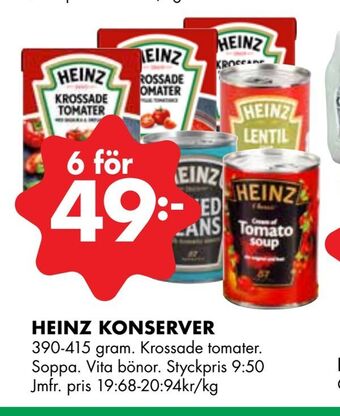 ÖoB Heinz konserver erbjuda