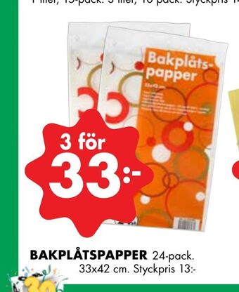 ÖoB Bakplåtspapper erbjuda