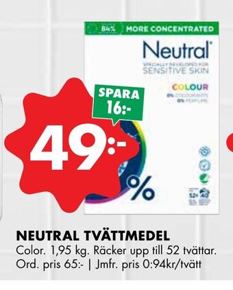 ÖoB Neutral tvättmedel erbjuda