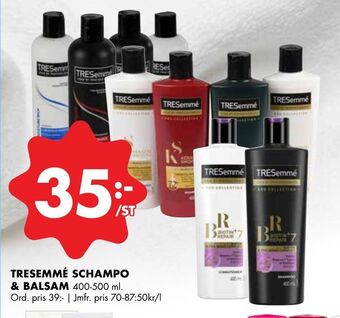 ÖoB Tresemmé schampo & balsam erbjuda