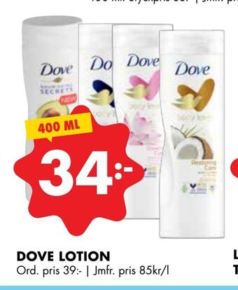 ÖoB Dove lotion erbjuda