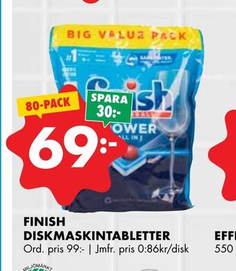 ÖoB Finish diskmaskintabletter erbjuda