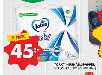 ÖoB Torky hushållspapper erbjuda