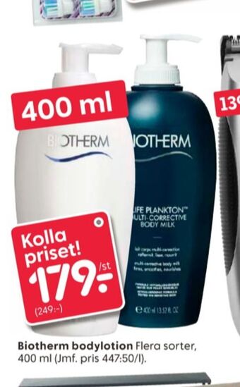 Rusta Biotherm bodylotion erbjuda