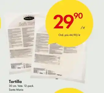 Snabbgross Santa Maria Tortilla 30 cm 12-pack erbjuda