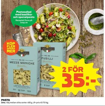 Coop Pasta erbjuda