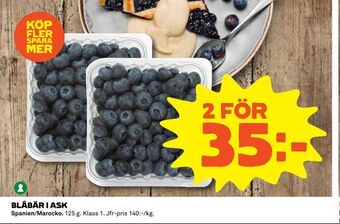 Coop Blåbär i ask erbjuda