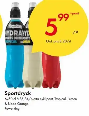 Snabbgross Powerking Sportdryck 6x50 cl erbjuda