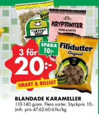 Blandade Karameller 3x110-140g