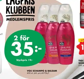Vo5 Schampo & Balsam 2x400ml