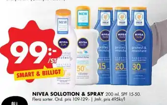 ÖoB Nivea Sollotion & Spray 200ml erbjuda