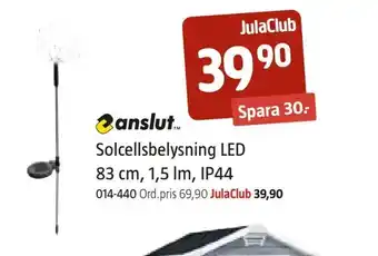 Jula Solcellsbelysning LED 83 cm, 1,5 lm, IP44 erbjuda