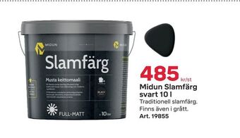 Byggmax Midun Slamfärg svart 10 l erbjuda