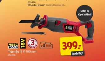 Jula Meec tools tigersåg erbjuda