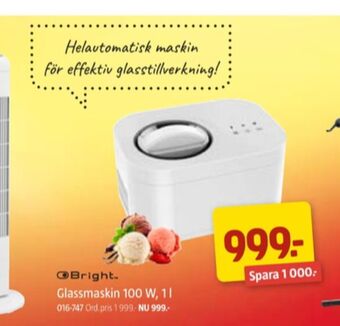 Jula Bright glassmaskin erbjuda