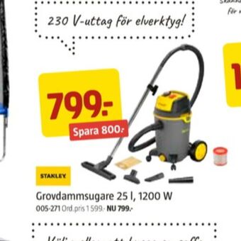 Jula Stanley grovdammsugare erbjuda