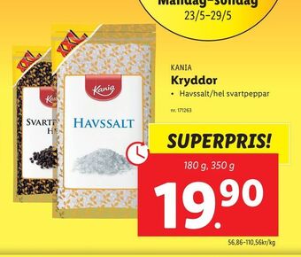 Lidl Kryddor erbjuda