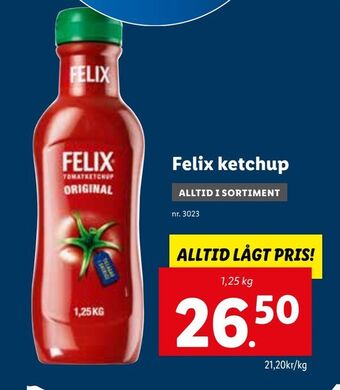 Lidl Felix ketchup erbjuda